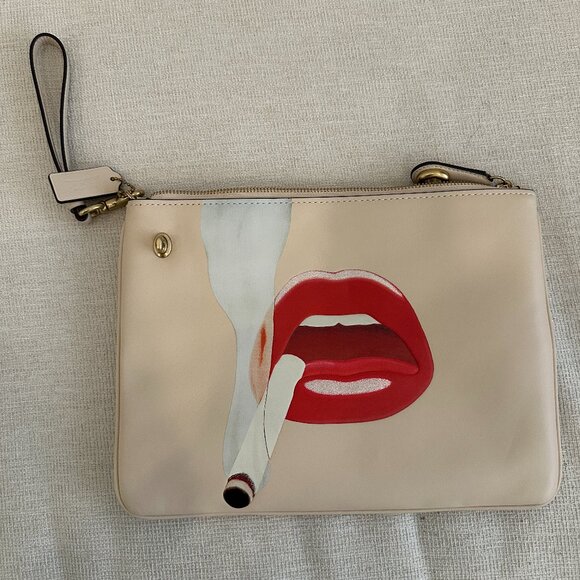 Coach x Tom Wesselmann Large Turnlock Pouch - Picture 1 of 5